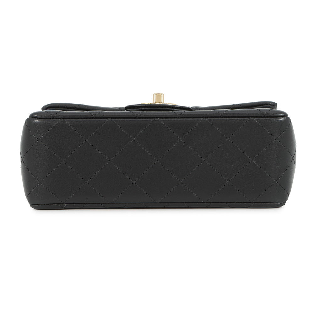 CHANEL Mini Matelasse Single Chainshoulder Bag BlackA69900 Lambskin Size 20
