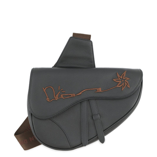 Dior Diorx Cactus Jack Saddlebag Black1ADPO093SOT Leather