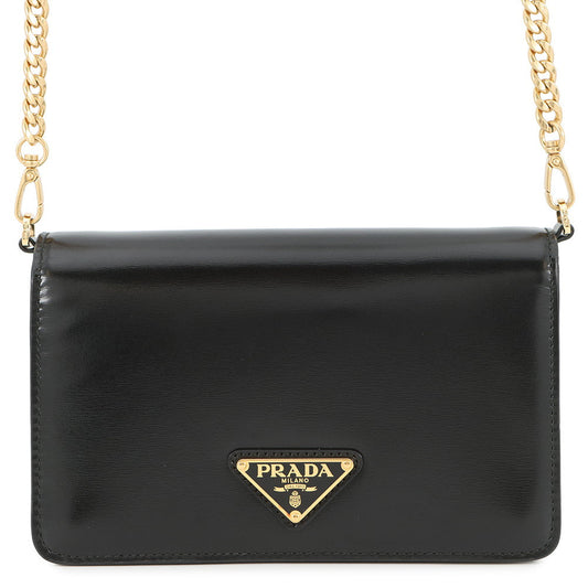 PRADA ChainShoulder Black1BD350 Leather