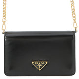 PRADA ChainShoulder Black1BD350 Leather