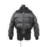 LOUIS VUITTON Cropped Monogram Puffer Jacket MonogramPattern/Short Length Size 38 Noir Nylon76% Polyurethane24%