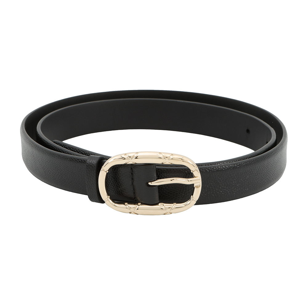 CHANEL CC Logo Belt BlackAAB177 Leather Size 80/32