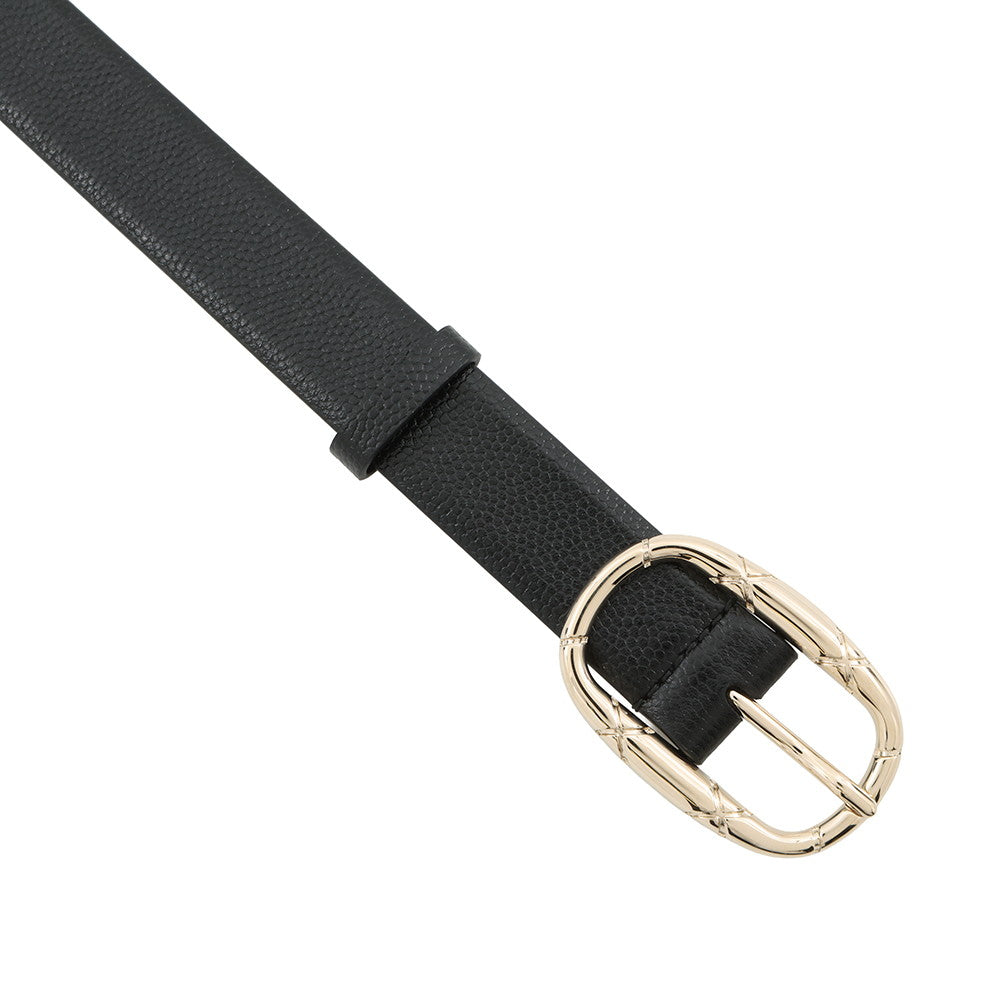 CHANEL CC Logo Belt BlackAAB177 Leather Size 80/32