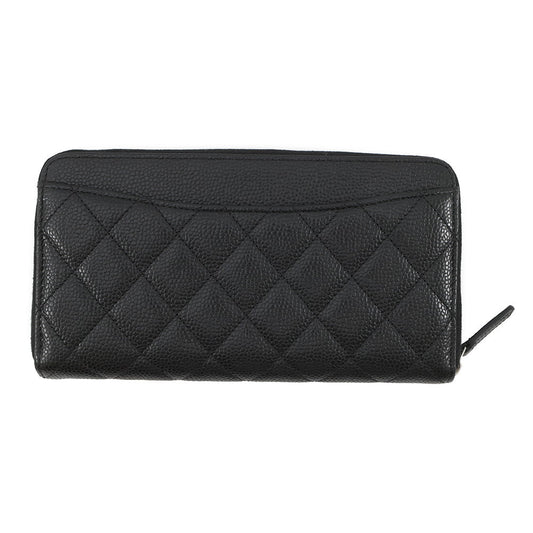 CHANEL Matelasse Zip Around Chozai Cloth BlackAP0242 Caviar Leather