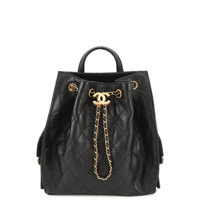 CHANEL CHANEL 25 Medium Backpack BlackAS5600 Caviar Leather Size Medium