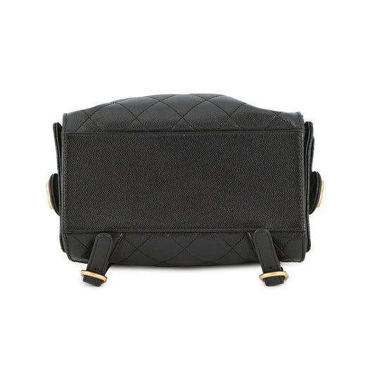 CHANEL CHANEL 25 Medium Backpack BlackAS5600 Caviar Leather Size Medium