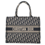 Dior Book tote Blue/EcruWhiteM1296ZRIW_M828 Canvas Size Medium