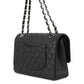CHANEL Matelasse W Flap ChainShoulder Bag BlackA01112 Caviar Leather Size 25