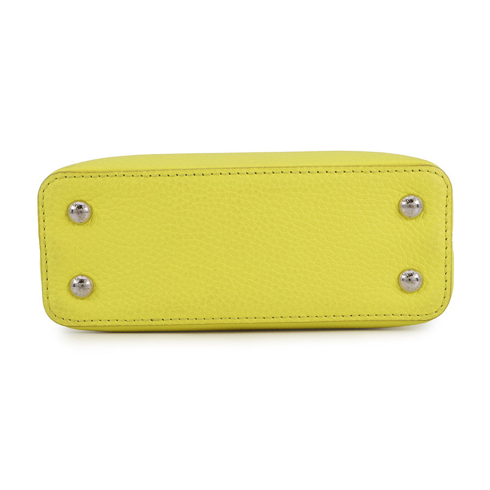 LOUIS VUITTON Capucines Yellow/BeigeM57521 Taurillon Leather Size MINI