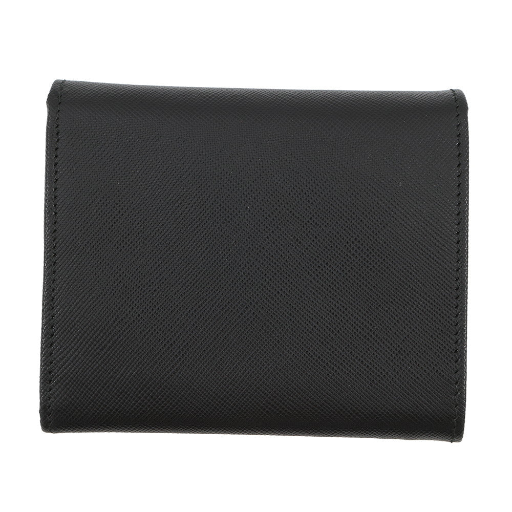 PRADA Saffiano Leather Tri-fold Cloth Black1M0176 Leather