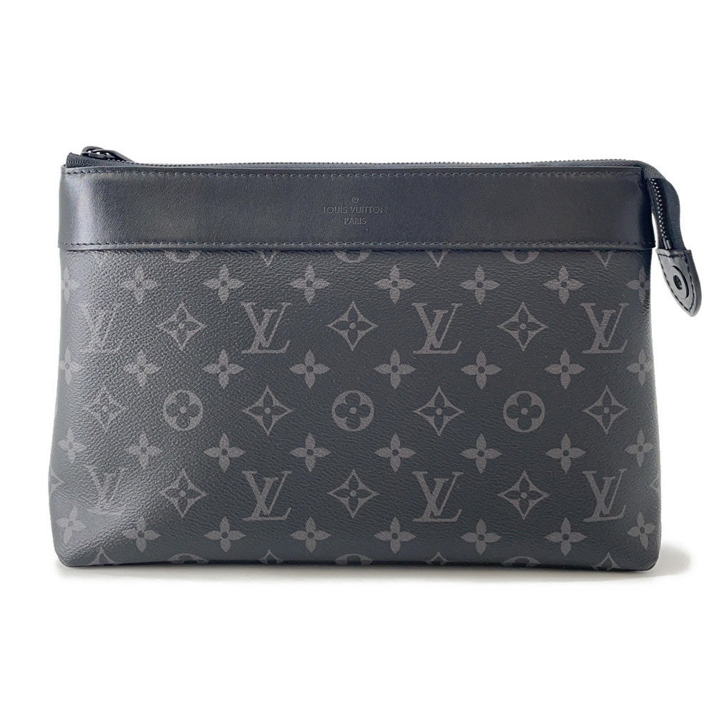 LOUIS VUITTON Pochette Voyage Souple NoirM82543 Monogram Eclipse