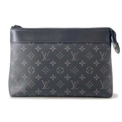 LOUIS VUITTON Pochette Voyage Souple NoirM82543 Monogram Eclipse