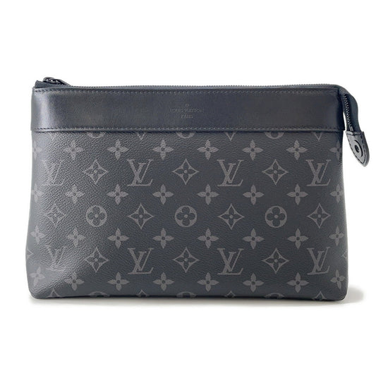 LOUIS VUITTON Pochette Voyage Souple NoirM82543 Monogram Eclipse