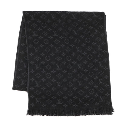 LOUIS VUITTON Echarpe / Monogram Classic Size 40/185 NoirM70520 Wool 100%