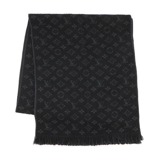 LOUIS VUITTON Echarpe / Monogram Classic Size 40/185 NoirM70520 Wool 100%