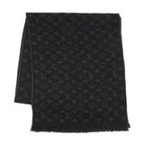 LOUIS VUITTON Echarpe / Monogram Classic Size 40/185 NoirM70520 Wool 100%