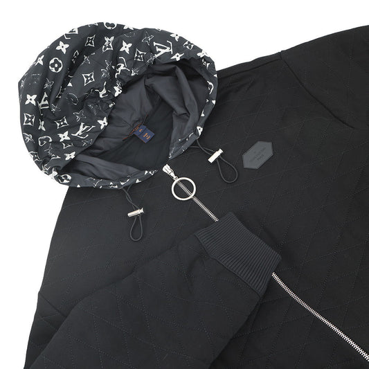 LOUIS VUITTON Quilted Jacket Size XS Noir/WhiteFIST08FED Cotton71% Nylon29%