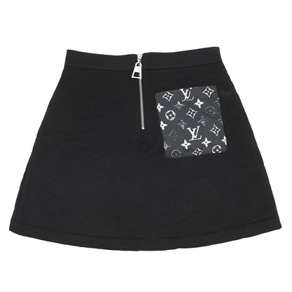 LOUIS VUITTON Quilted Mini Skirt Size XS Noir/WhiteFISK15FED Cotton89% Nylon11%