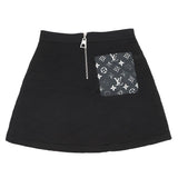 LOUIS VUITTON Quilted Mini Skirt Size XS Noir/WhiteFISK15FED Cotton89% Nylon11%