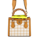 GUCCI Diana Bamboo 2WAYHandbag Light Brown/White702732 Raffia Leather Size Mini