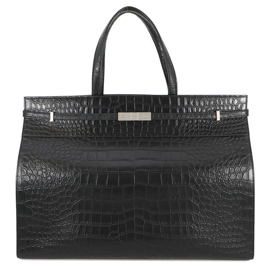 SAINT LAURENT PARIS Manhattan Tote Bag Black554039 Croco embossed leather