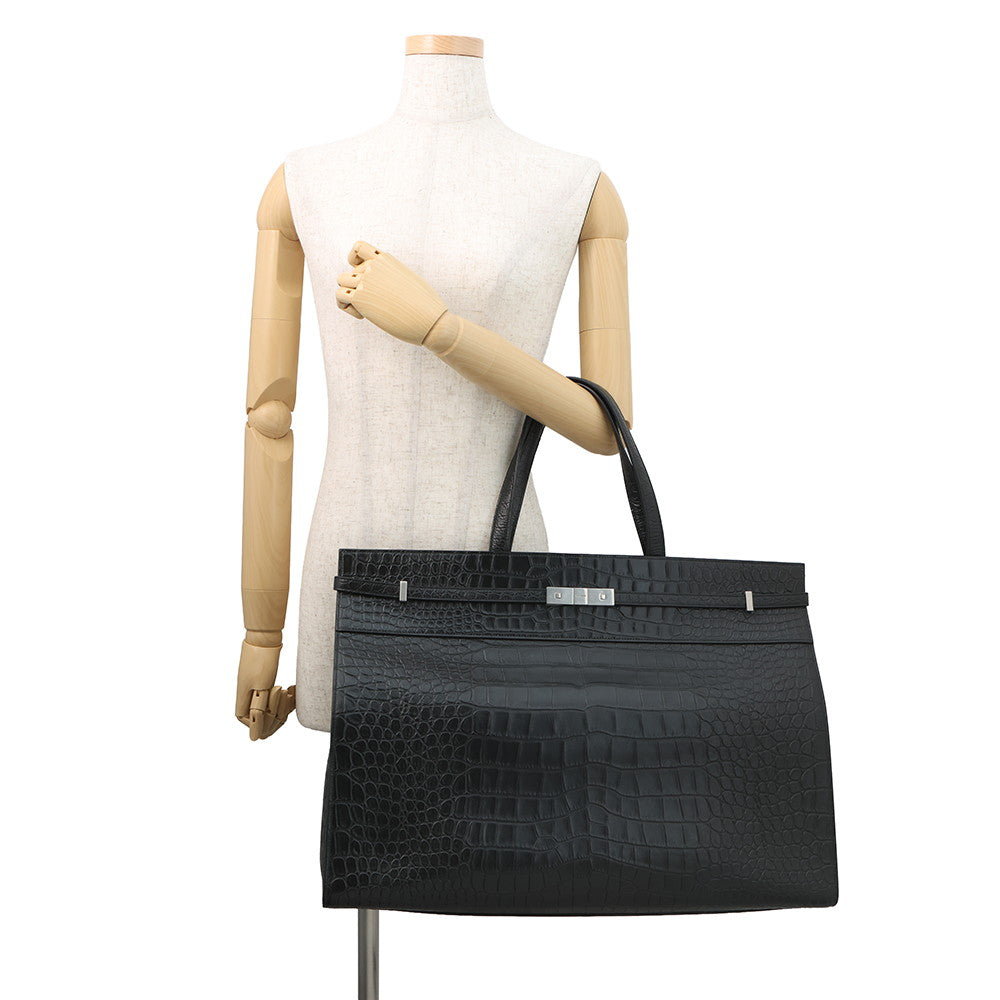 SAINT LAURENT PARIS Manhattan Tote Bag Black554039 Croco embossed leather