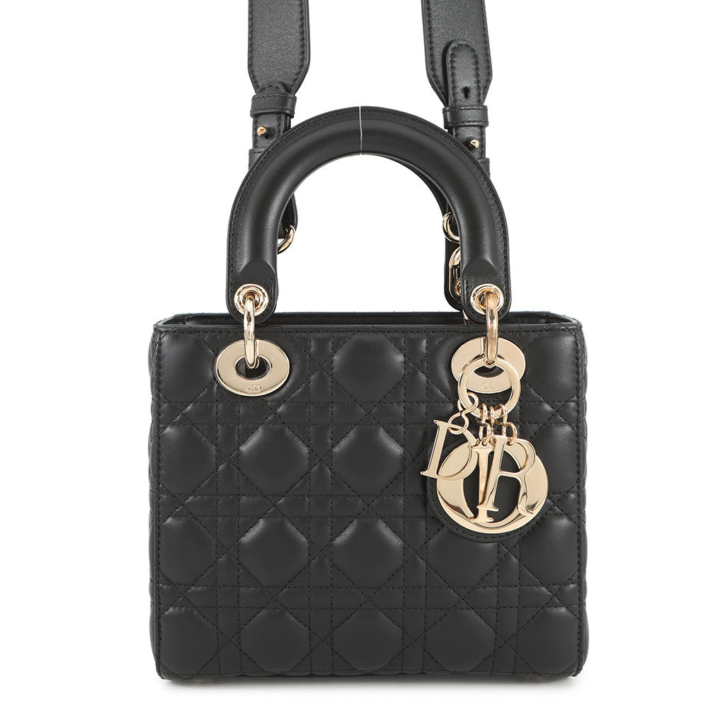 Dior MY ABCDIOR Lady Dior BlackM0538OCAL Lambskin Size Small