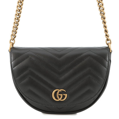 GUCCI GG Momant Shoulder Bag Black746431 Leather