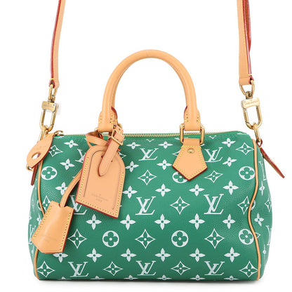 LOUIS VUITTON Speedy P9 Bandouliere VertM24423 Calf Leather Monogram Size 25