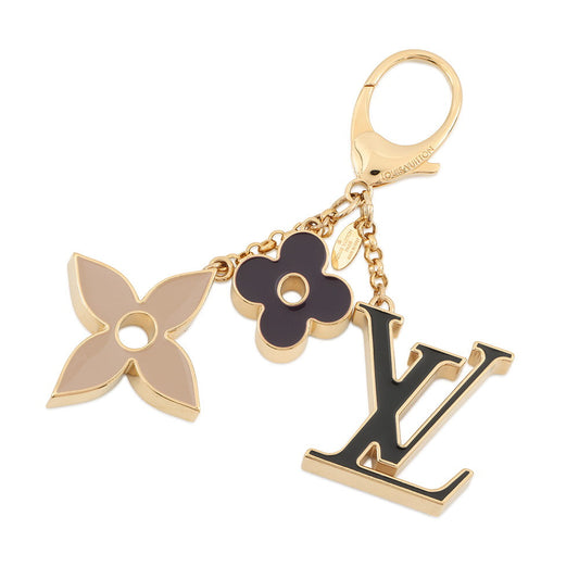 LOUIS VUITTON Bag Bag Charm Fleur de Monogram Noir/Beige/BordeauxM67119 Metal