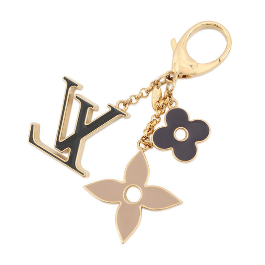 LOUIS VUITTON Bag Bag Charm Fleur de Monogram Noir/Beige/BordeauxM67119 Metal