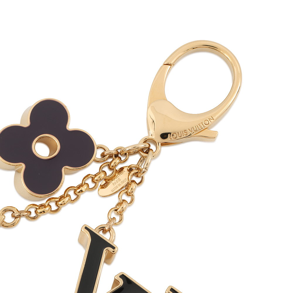 LOUIS VUITTON Bag Bag Charm Fleur de Monogram Noir/Beige/BordeauxM67119 Metal