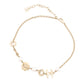 CHANEL Flower Motif Faux Pearl NecklaceABE962 Gold Plated Faux Pearl Rhinestone