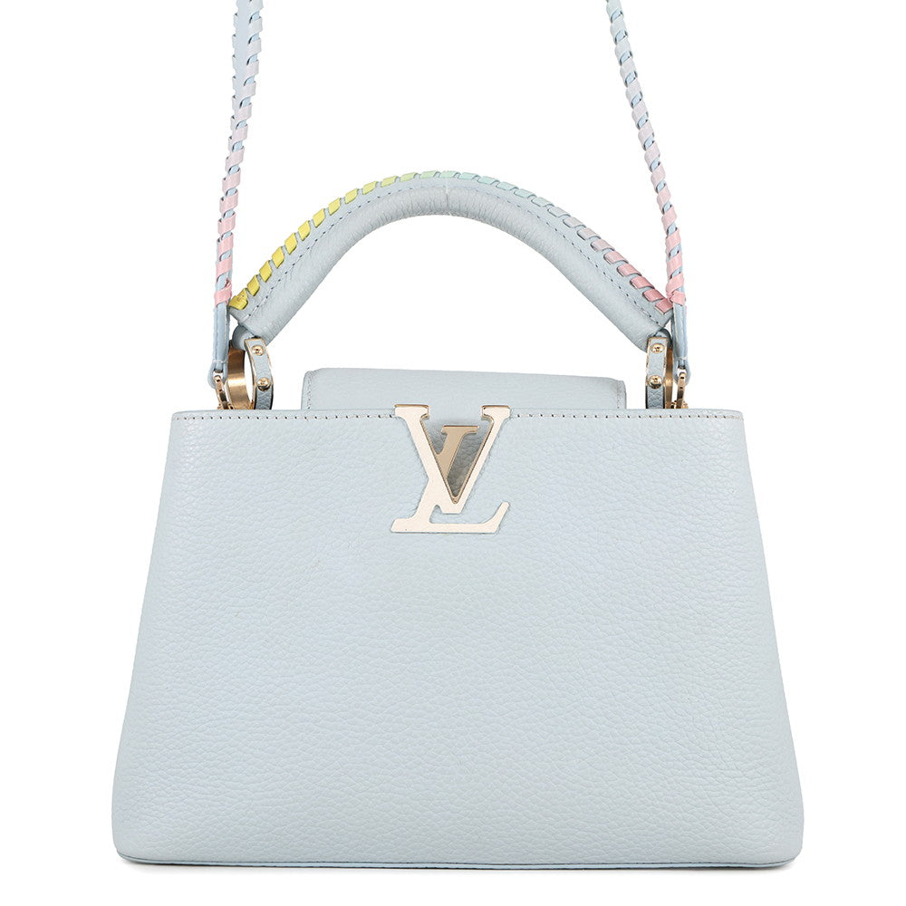 LOUIS VUITTON Capucines Light Blue Taurillon Leather Size BB