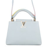 LOUIS VUITTON Capucines Light Blue Taurillon Leather Size BB