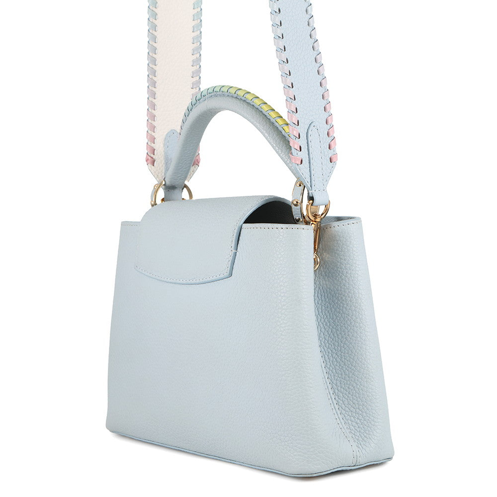 LOUIS VUITTON Capucines Light Blue Taurillon Leather Size BB