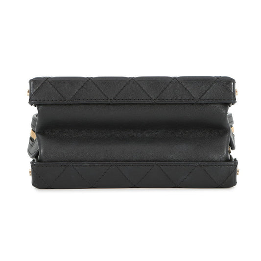 CHANEL Matelasse Trunk Vanity Shoulder Bag BlackAS3344 Lambskin