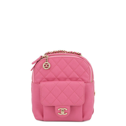 CHANEL Matelasse Backpack PinkAS0004 Caviar Leather
