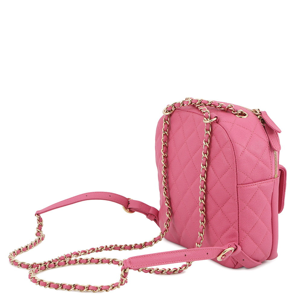 CHANEL Matelasse Backpack PinkAS0004 Caviar Leather