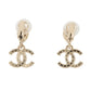 CHANEL CC Logo Drop EarringsABG192 Metal Rhinestone