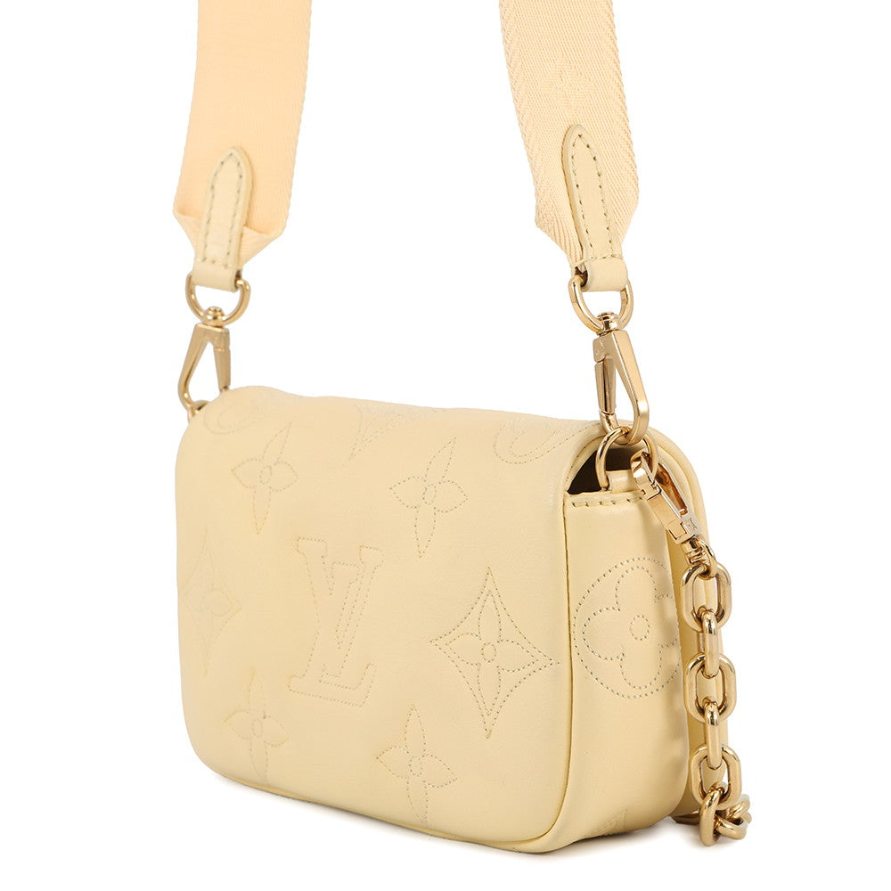 LOUIS VUITTON Wallet on Strap YellowM81400 bubble glam