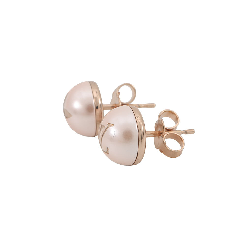 LOUIS VUITTON Studded My Mix EarringsM02394 Faux Pearl Pink GoldGP