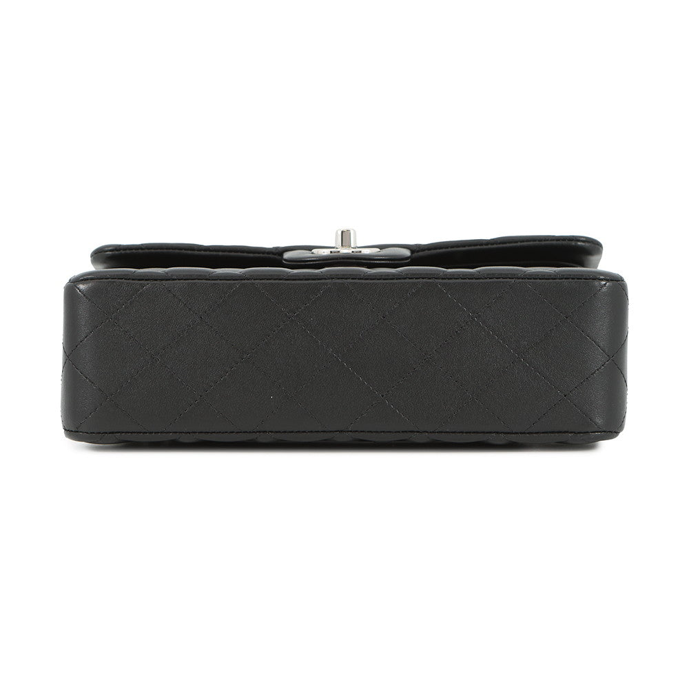 CHANEL Matelasse W Flap ChainShoulder Bag BlackA01113 Lambskin Size 23
