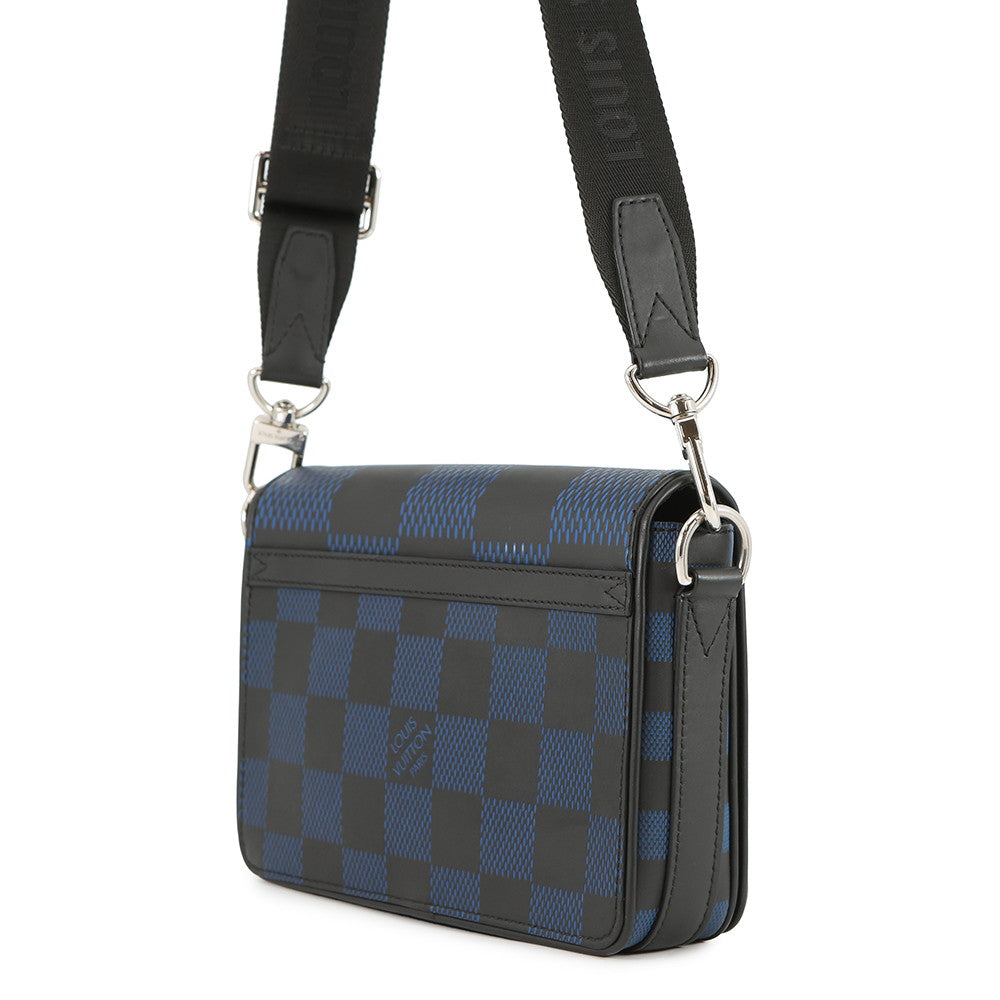 LOUIS VUITTON Studio messenger Noir/BlueN50037 Damier Infini Leather3D