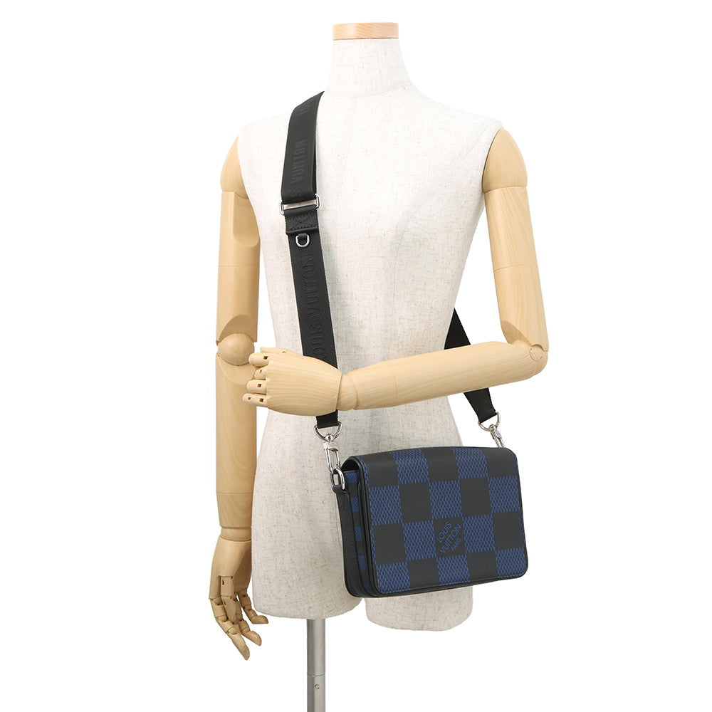 LOUIS VUITTON Studio messenger Noir/BlueN50037 Damier Infini Leather3D