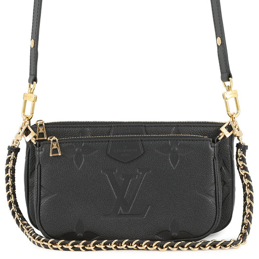 LOUIS VUITTON Multi Pochette Accessoires NoirM80399 Monogram Empreinte Leather