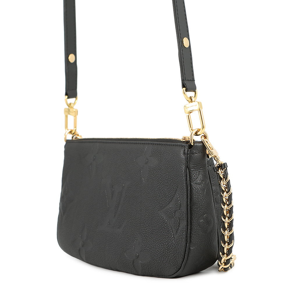 LOUIS VUITTON Multi Pochette Accessoires NoirM80399 Monogram Empreinte Leather