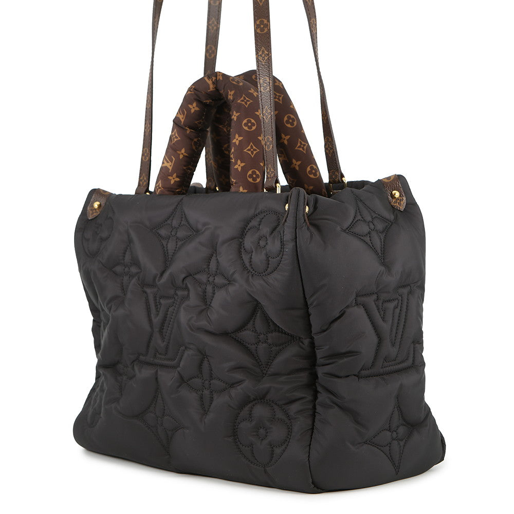 LOUIS VUITTON Onthego NoirM21069 Recycled MetallicNylon Monogram Size MM