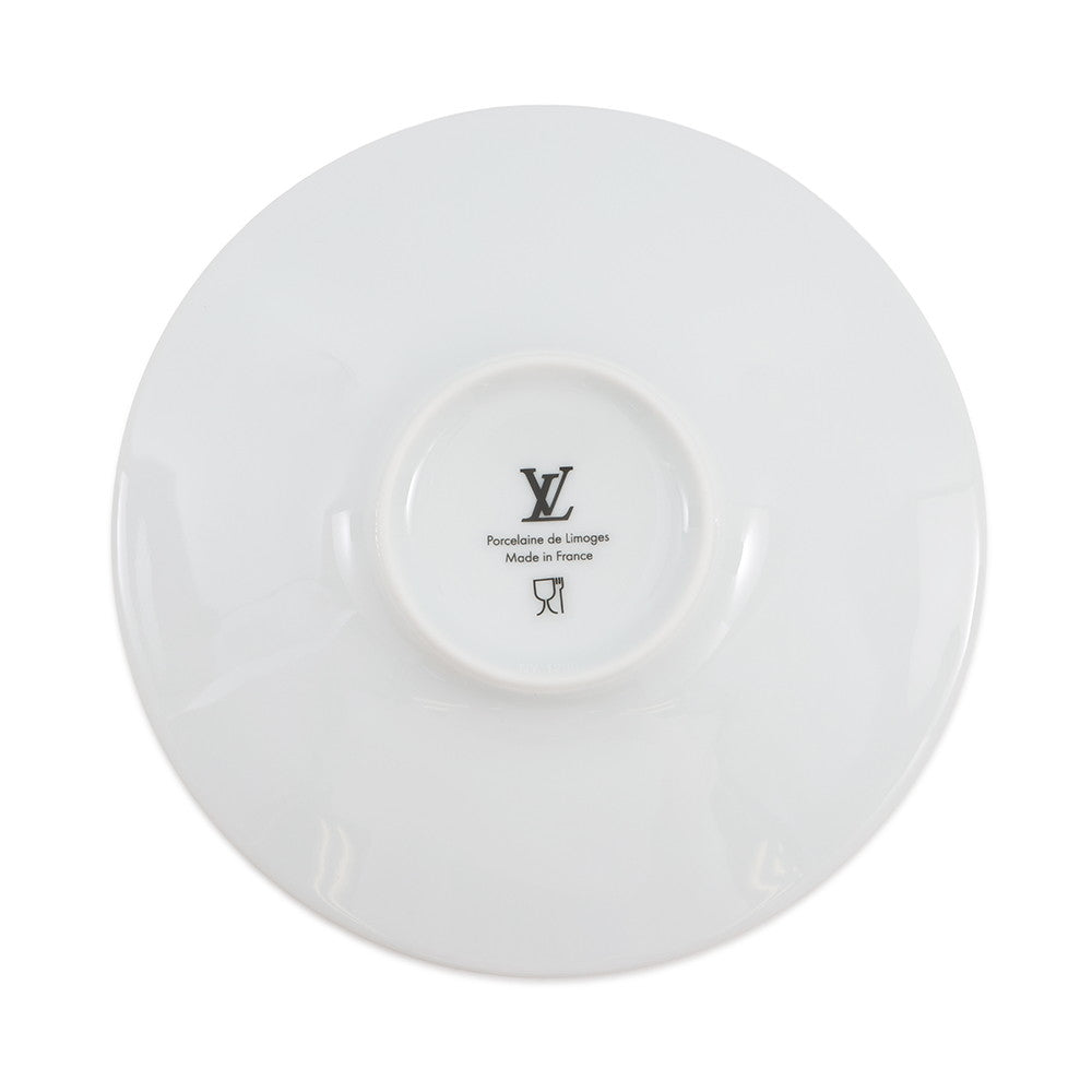 LOUIS VUITTON Splendor Set of 2 Bread Plates Gold/WhiteR95951 Porcelain