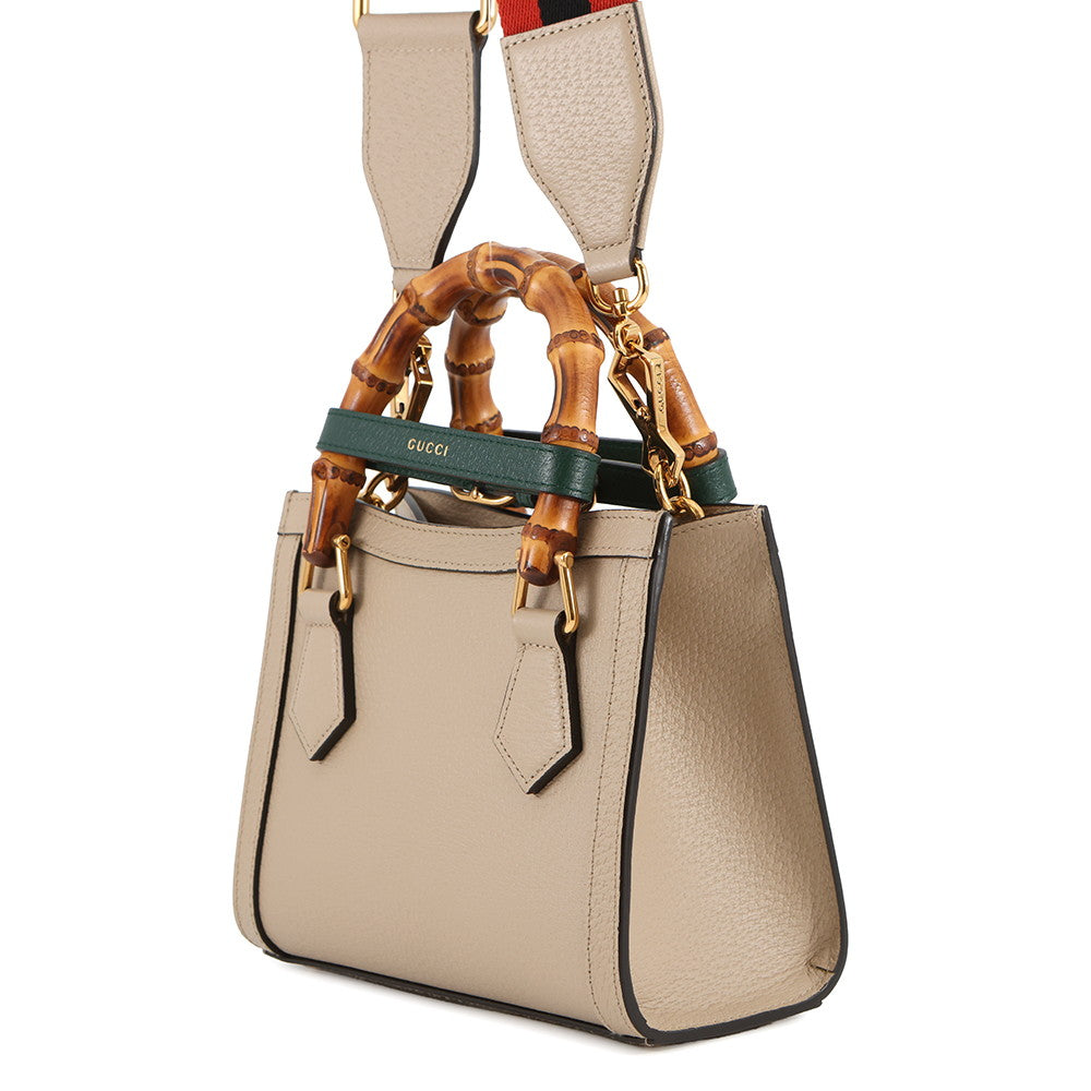 GUCCI Bamboo Diana Mini Tote Bag Beige702732 Leather
